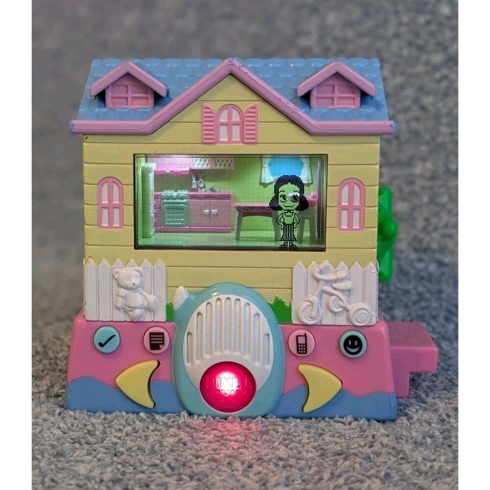 Vintage Y2K Mattel Pixel Chix L4423 Babysitter Yellow House Playset Works!